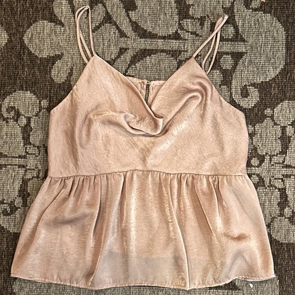 American Eagle Silky Cowl Neck Babydoll Top - Picture 3 of 11